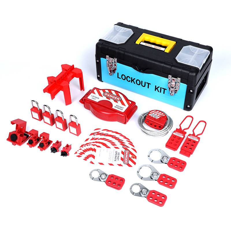 Kit de consignation Yetolock pour sécurité industrielle, comprenant des cadenas, stations et outils de consignation.