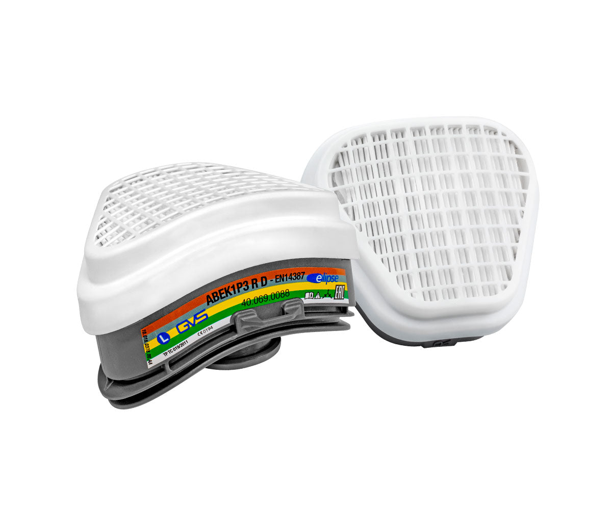 SPR492 Pair of ABEK1P3 Filters for Multiple Gases, Vapours and Dust