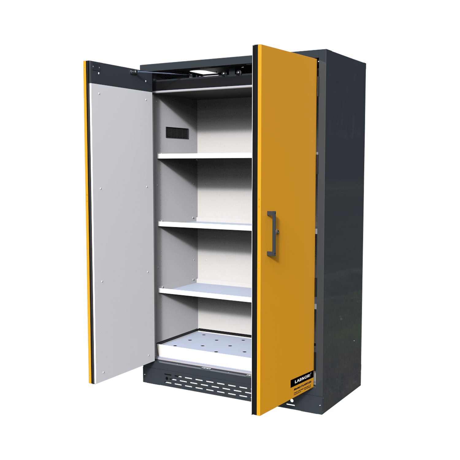 LABNORI FLAB9120 – Armoire de sécurité ignifugée Type 90 (90 min), 2 portes, 3 étagères, 600 kg, conforme EN14470-1, pour le stockage de liquides inflammables dangereux