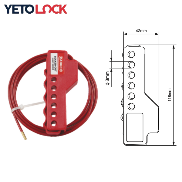 Cable de Consignation 4.3mm 2.4m