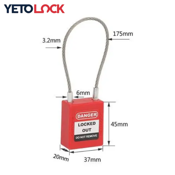Cadenas de Consignation 76mm Anse Câble 3.0mm