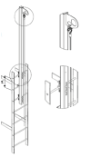 CLAW LINE TOP POST STEEL LADDER