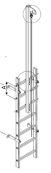 CLAW LINE TOP POST ALUMINUM LADDER